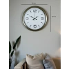 Mey İthalat® Modern Tasarım Eskitme 40 Cm Metal Duvar Saati
