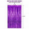 Mey İthalat® Mor Metalize Parti Perdesi 100x200 cm – Kapı ve Arka Fon Perdesi
