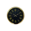 Mey İthalat® Noble Gold Black 40 Cm Metal Duvar Saati
