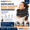 Mey İthalat® NORDMENDE Şişirilebilir Boyun Traksiyon Cihazı | Ayarlanabilir Boyun Destek Yastığı | Ergonomik Boyun Destek Aparatı