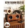 Mey İthalat® Nostaljik Görünümlü Bluetooth Bağlantılı Speaker
