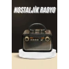 Mey İthalat® Nostaljik Radyo Bluetooth Bağlantılı Müzik Kutusu Ahşap