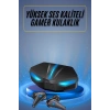 Mey İthalat® Oyuncu Kulaklığı Mikrofonlu Kablosuz Gaming Kulaklık Powerban Yüksek Ses Kaliteli