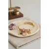 Mey İthalat® Pembe Papatya Model Gold Renk Charmlı Bileklik