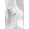 Mey İthalat® Pembe Renk Boncuklu Balık Figürlü Halhal