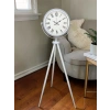Mey İthalat® Platin Classic White Roma Tripod Ayaklı Saat