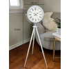 Mey İthalat® Platin Classic White Roma Tripod Ayaklı Saat