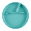 Mey İthalat®   Porsiyon Vakum Tabanlı Silikon Tabak Aqua Green