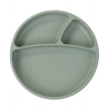 Mey İthalat®   Porsiyon Vakum Tabanlı Silikon Tabak River Green