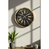 Mey İthalat® Prime Aurea Gold 52 Cm Metal Duvar Saati