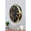 Mey İthalat® Prime Aurea Gold 52 Cm Metal Duvar Saati