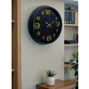 Mey İthalat® Prime Black 40 cm Metal Modern Tasarım Duvar Saati