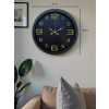 Mey İthalat® Prime Black 40 cm Metal Modern Tasarım Duvar Saati