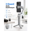 Mey İthalat® Profesyonel Telefon Gimbal Stabilizer 3 Eksen Sabitleme Çoklu Çekim Modları Uzun Pil Ömürlü Taşınabilir Tasarım