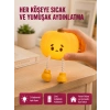 Mey İthalat® Pumpkin LED Night Light Dokunmatik Şarjlı Silikon Gece Lambası Yeni Nesil