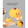 Mey İthalat® Pumpkin LED Night Light Dokunmatik Şarjlı Silikon Gece Lambası Yeni Nesil