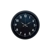 Mey İthalat® Pure Dark Black 40 Cm Metal Duvar Saati