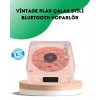 Mey İthalat® Retro Bluetooth Hoparlör – Kristal Ses, Gece Lambası, Saatli Tasarım
