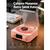 Mey İthalat® Retro Bluetooth Hoparlör – Kristal Ses, Gece Lambası, Saatli Tasarım Yeni Nesil