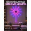 Mey İthalat® RGB Fireworks LED Dekoratif Duvar Lambası İç Mekân Telefon Kontrollü Ortam Aydınlatması