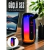 Mey İthalat® RGB Işıklı Bluetooth Hoparlör Güçlü Ses Type-C Şarjlı Taşınabilir Kablosuz Speaker