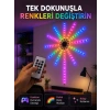 Mey İthalat® RGB LED Fireworks Duvar Lambası Uzaktan Kumandalı Telefon Kontrollü Ortam Aydınlatması