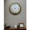 Mey İthalat® Royal White Gold 40 Cm Metal Duvar Saati