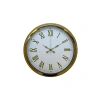 Mey İthalat® Royal White Gold 40 Cm Metal Duvar Saati