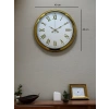 Mey İthalat® Royal White Gold 40 Cm Metal Duvar Saati