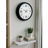 Mey İthalat® Sade & Şık Siyah 40 Cm Metal Dekoratif Duvar Saati