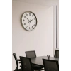 Mey İthalat® Sade Ve Şık Krom 52 Cm Metal Dekoratif Duvar Saati
