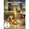 Mey İthalat® Şarjlı Masa Lambası 3 Işık Modu Kademesiz Karartma Metal Gövde Yeni Nesil