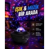 Mey İthalat® Sesle Etkileşimli Yıldız Projektörlü Gece Lambası – Bluetooth Hoparlörlü, USB Girişli, Dönen Okyanus