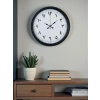 Mey İthalat® Siyah Arapça Rakamlı 40 Cm Metal Duvar Saati