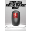 Mey İthalat® Siyah Kablosuz Mouse Wireless Mouse Minimal Tasarım