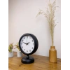 Mey İthalat® Siyah Metal Dekoratif Masa Saati 25×20 cm