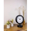 Mey İthalat® Siyah Metal Farsça Masa Saati 25×20 cm