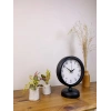 Mey İthalat® Siyah Metal Masa Saati 25×20 cm