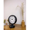 Mey İthalat® Siyah Metal Modern Masa Saati 25×20 cm