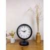 Mey İthalat® Siyah Metal Retro Masa Saati 25×20 cm