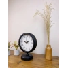 Mey İthalat® Siyah Metal Retro Masa Saati 25×20 cm