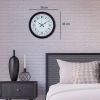 Mey İthalat® Siyah Motifli 36 Cm Duvar Saati