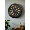 Mey İthalat® Siyah Roma Rakamlı 52 Cm Metal Duvar Saati
