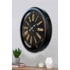 Mey İthalat® Siyah Roma Rakamlı 52 Cm Metal Duvar Saati