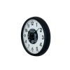 Mey İthalat® Siyah Standart 60 Cm Çarklı Duvar Saati
