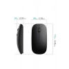 Mey İthalat® Siyah Wireless Kablosuz Sessiz Mouse Bluetooth Bağlantılı