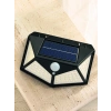 Mey İthalat® Solar LED Bahçe Aydınlatma Lambası 3 Işık Modlu Sensörlü Duvar Tipi Dış Mekan