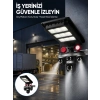 Mey İthalat® Solar Panelli 3 Lens Dış Mekan Güvenlik Kamerası Hareket Algılamalı LED Aydınlatmalı