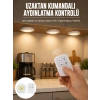 Mey İthalat® Spot Lamba Led Işık 3lü Uzaktan Kumandalı Pilli Yapışkanlı Kablosuz Yeni Nesil