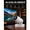 Mey İthalat® Taşınabilir Android Projeksiyon Ayaklı Çift Kollu 4K Çözünürlüklü Sinema Projeksiyonu